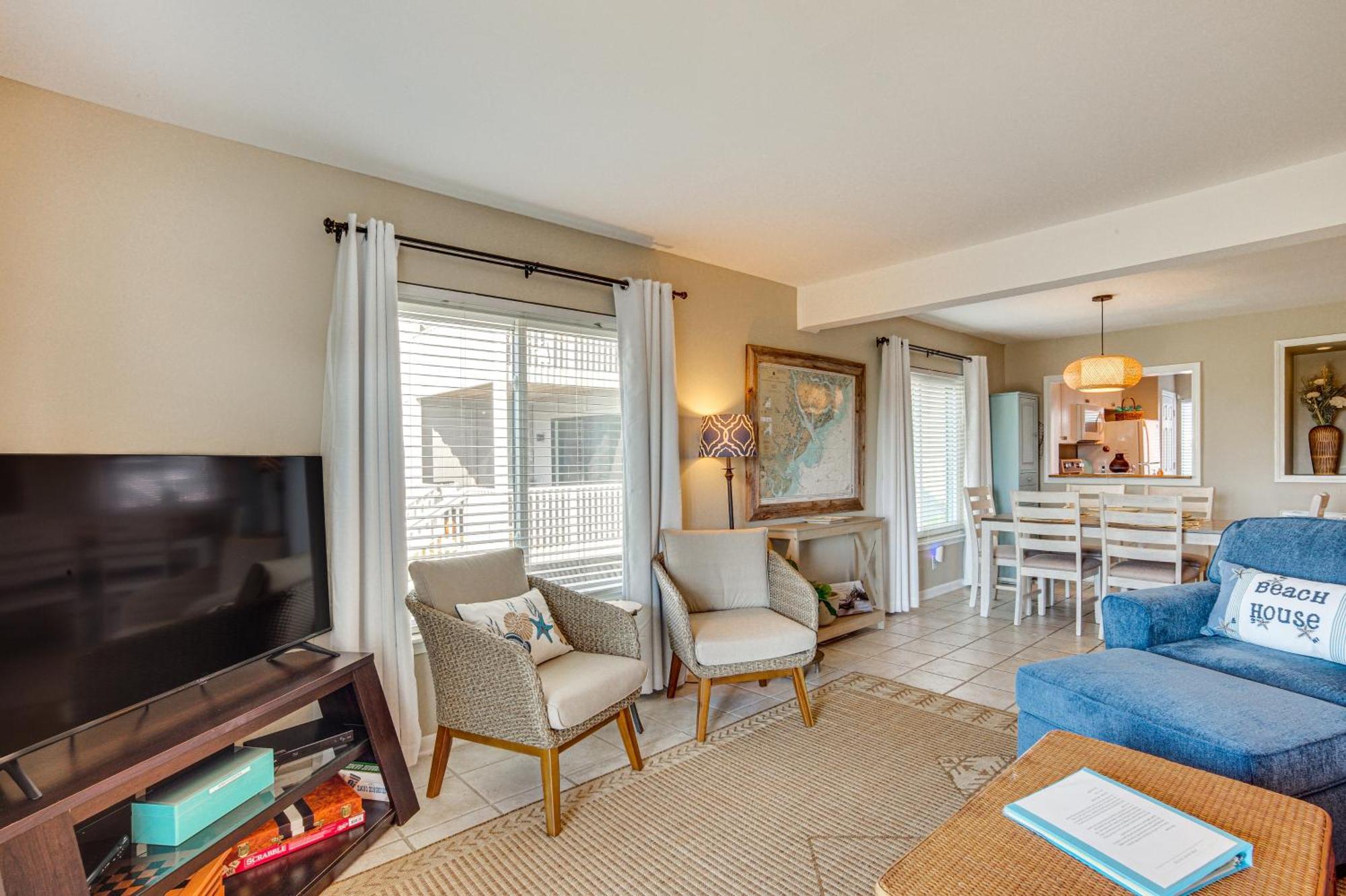 Harbor Island Condo With Deck - Steps To Beach! Oceanmarsh Subdivision Buitenkant foto